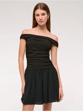 abercrombie black athletic dress Women's YPB sculptLUX Mini Dress in Onyx | Size XXS